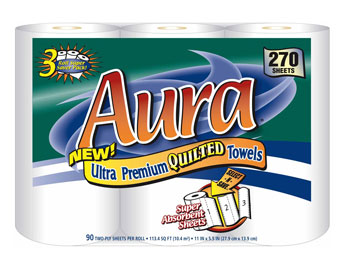 Aura - 3-Pack Select-A-Size Towel 90ct